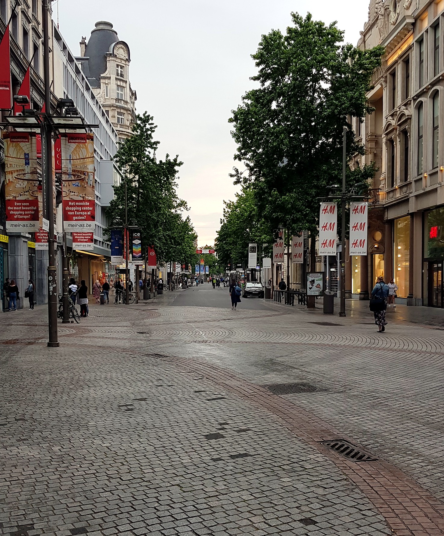 Meir shopping street in central Antwerp