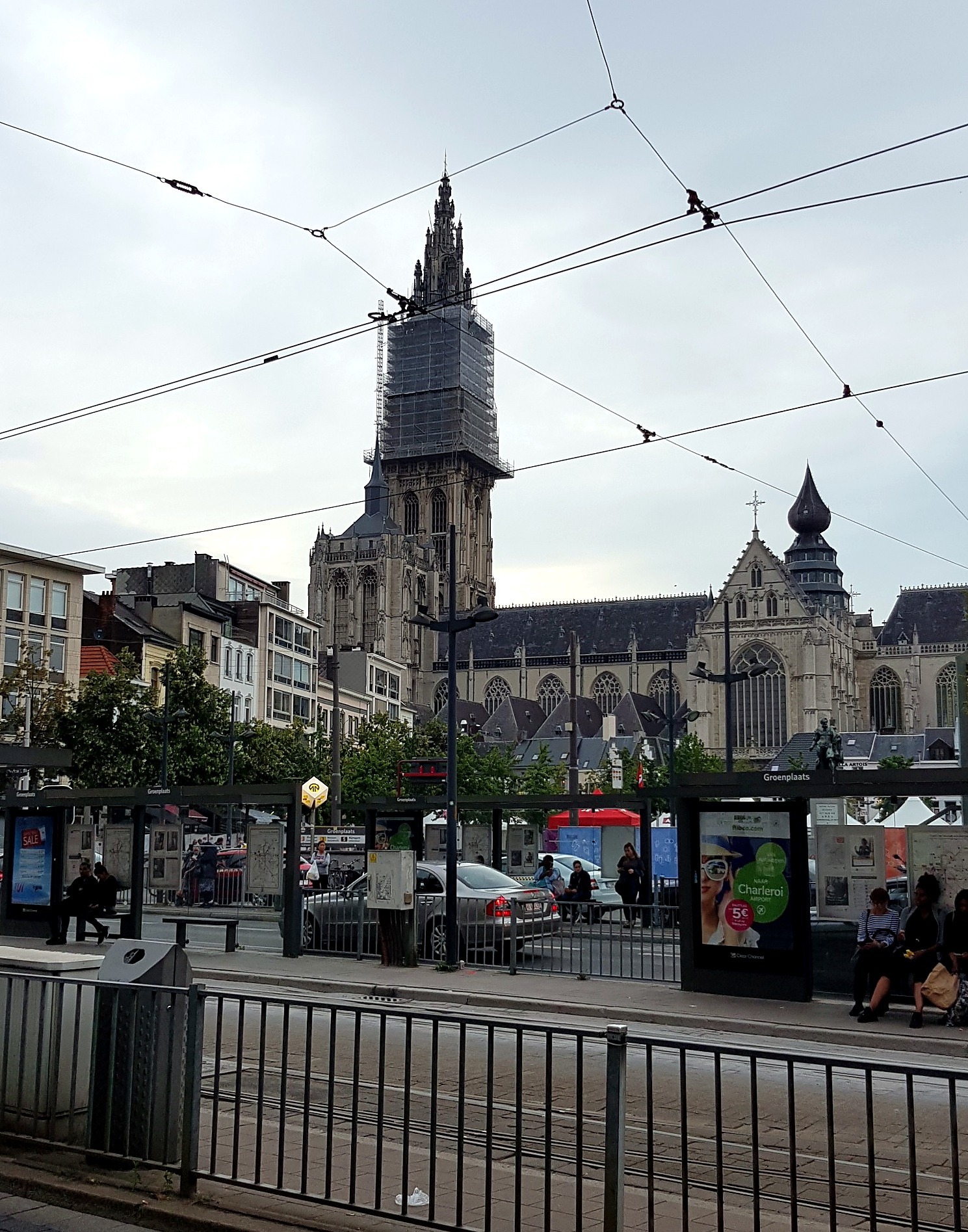 Cathedral of Our Lady in Antwerp under renovation in 2019
