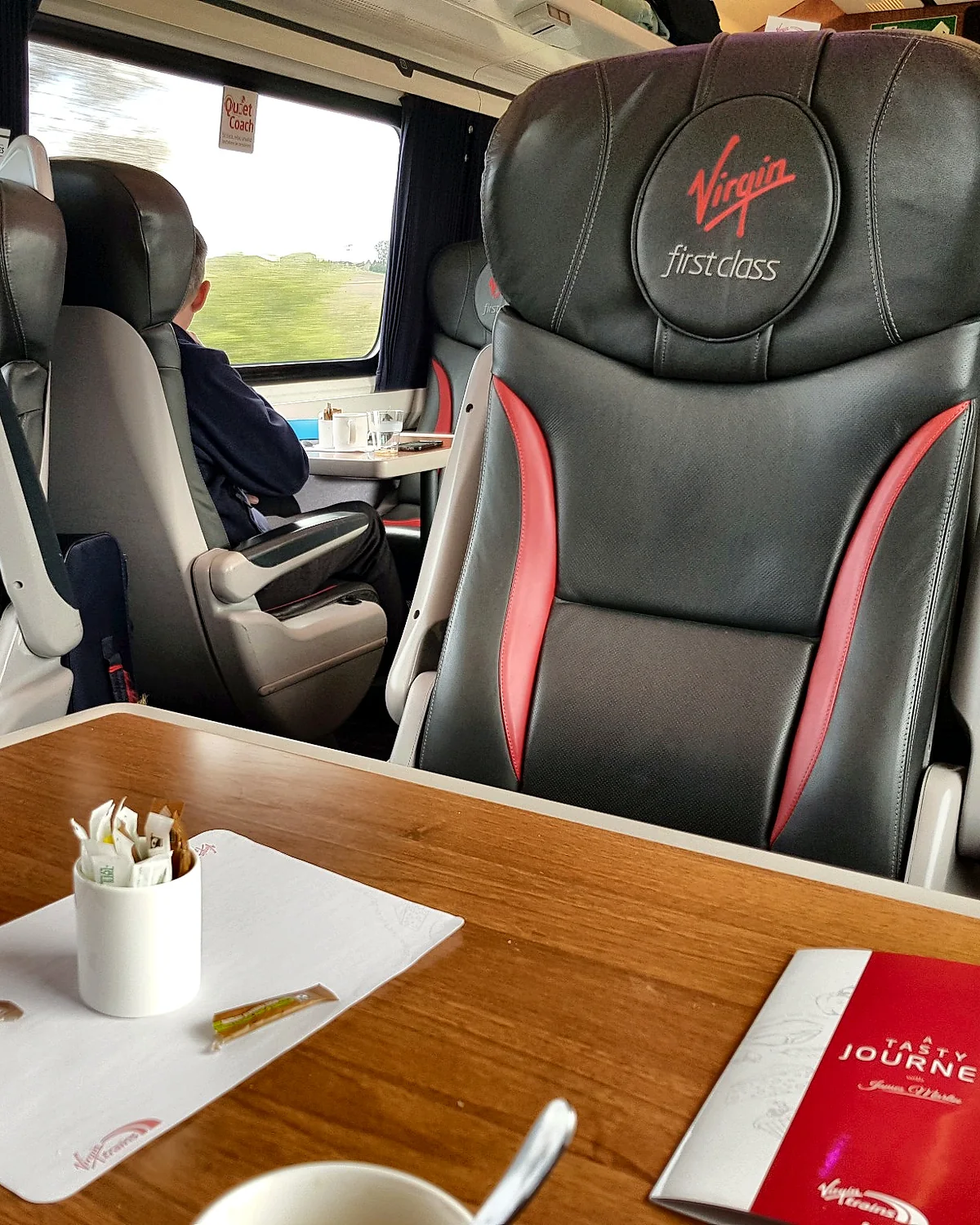 First Class seats on a Virgin Trains service