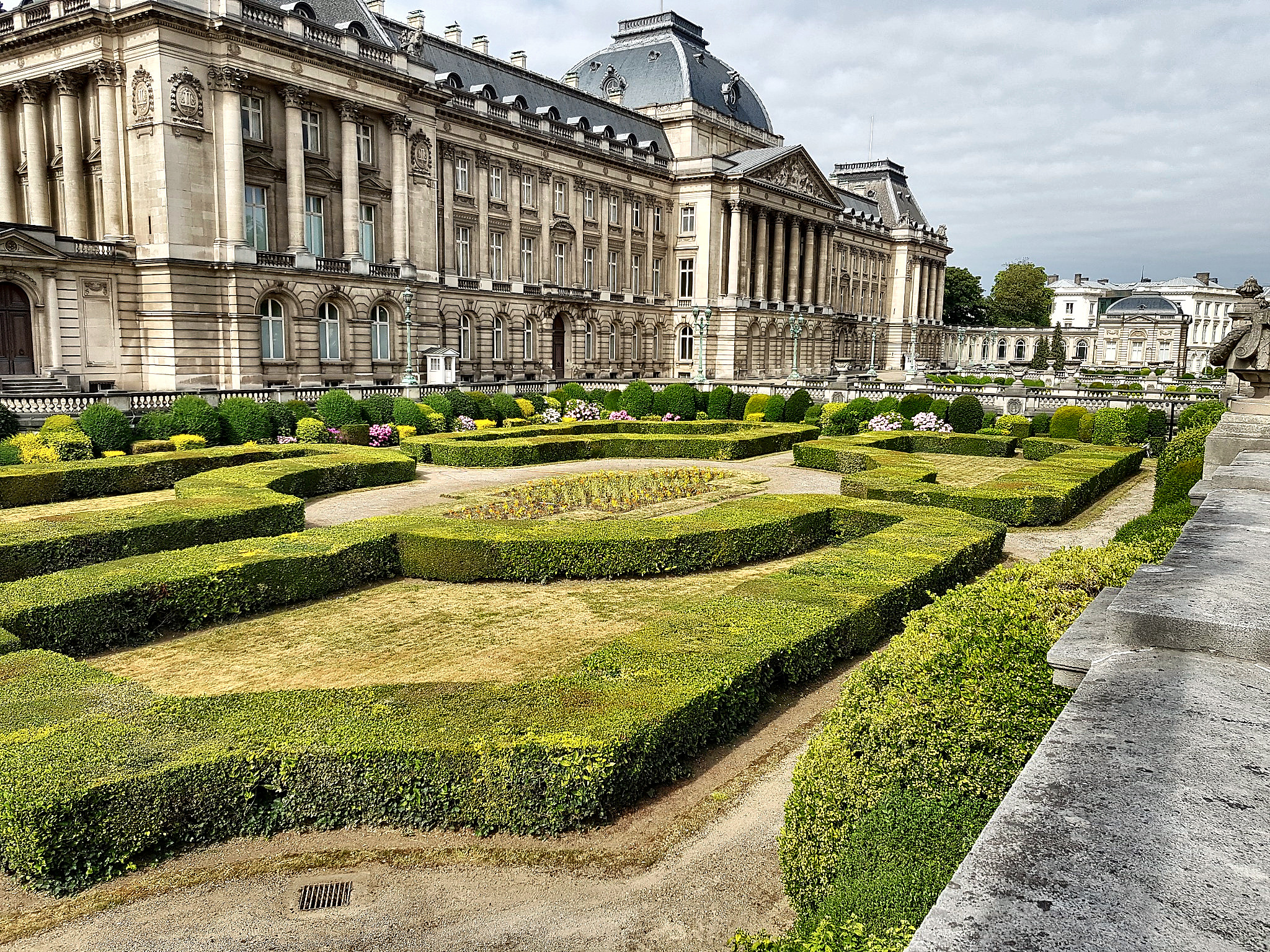 Formal gardens beside the Royal Palace in Brussels