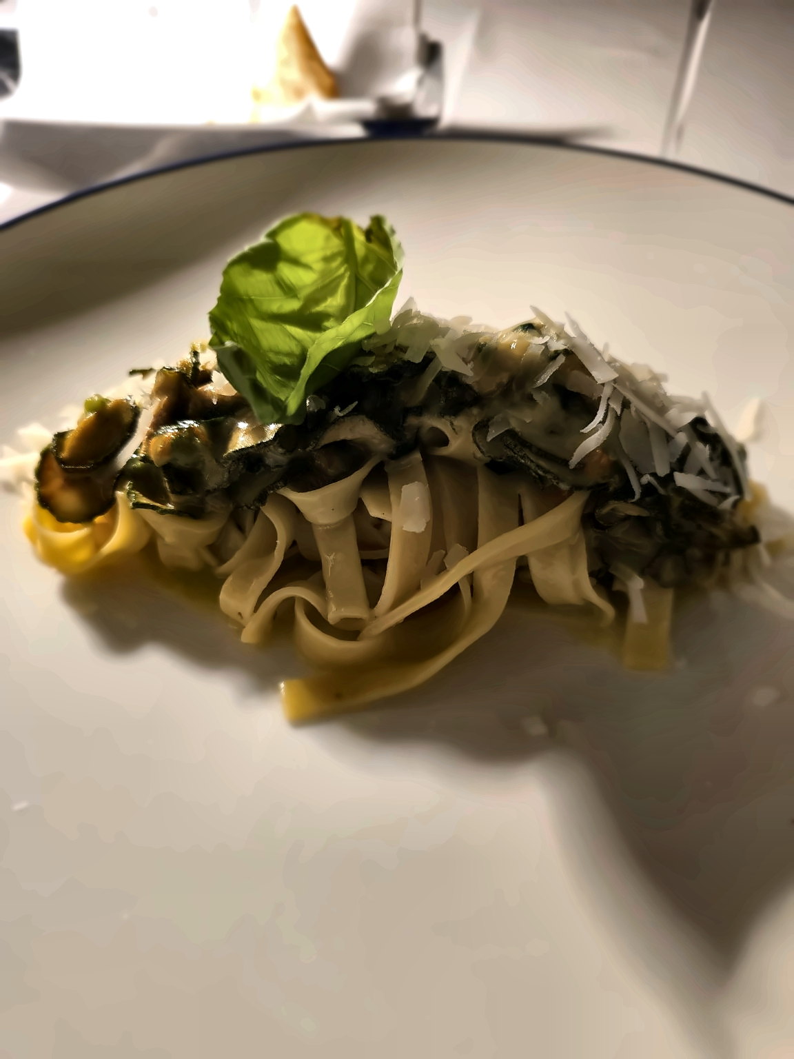 Homemade pasta with vegetables and cheese at Campanella by Quattro Passi