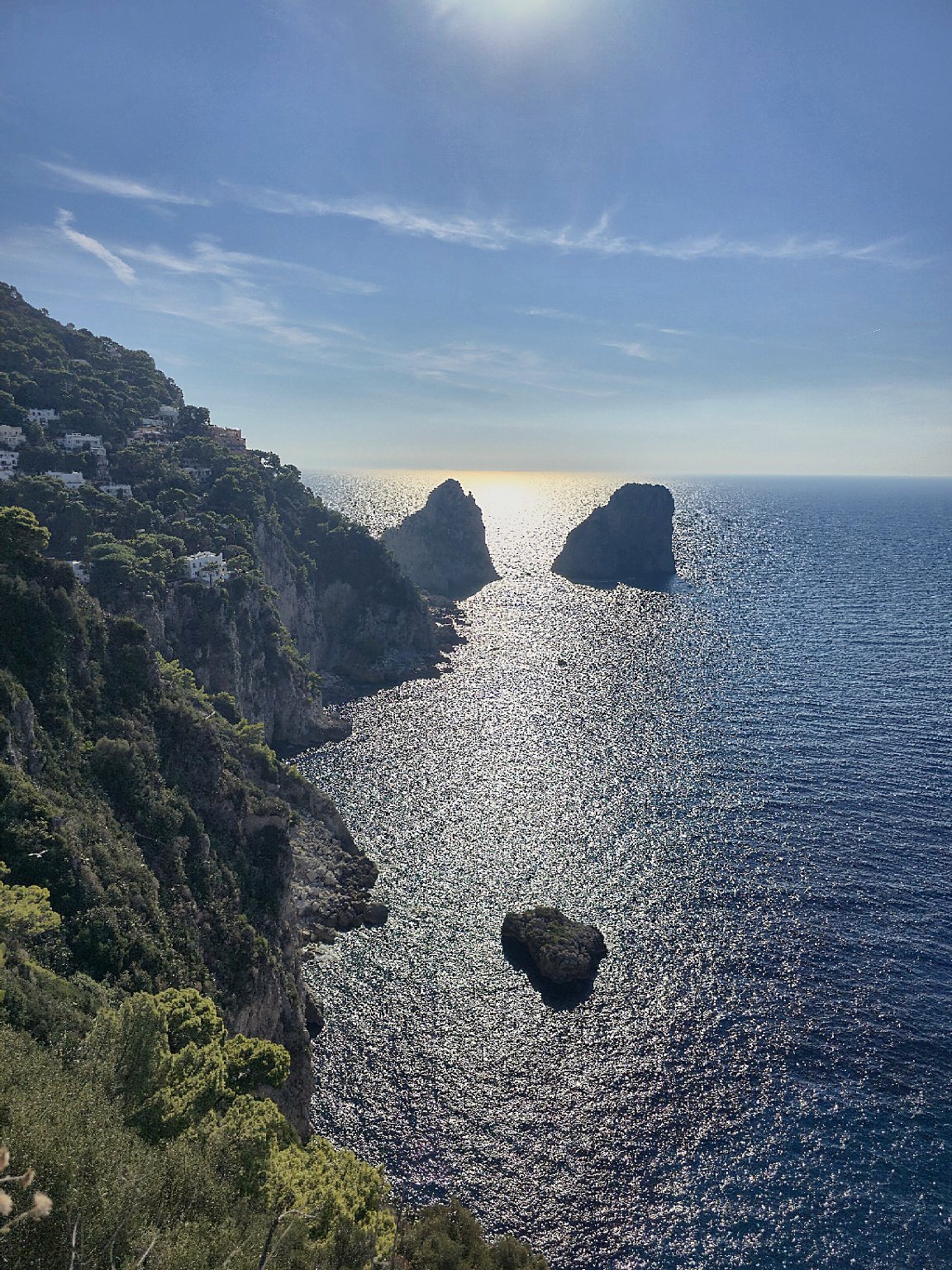 The Faraglioni from the viewpoint in Giardini di Augusto, Capri