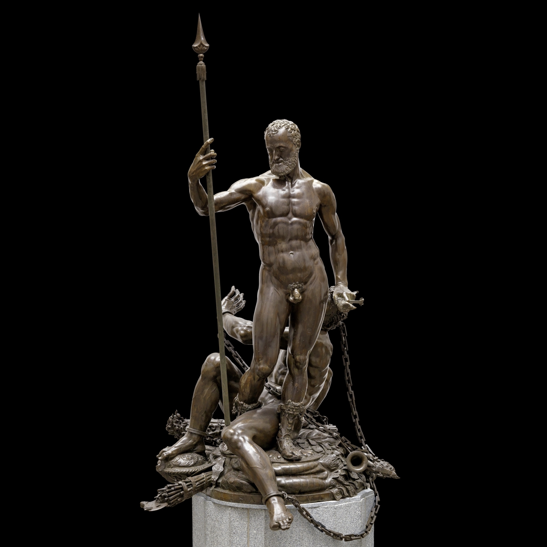 Leone and Pompeo Leoni's Charles V and Fury without armour in the Museo del Prado.