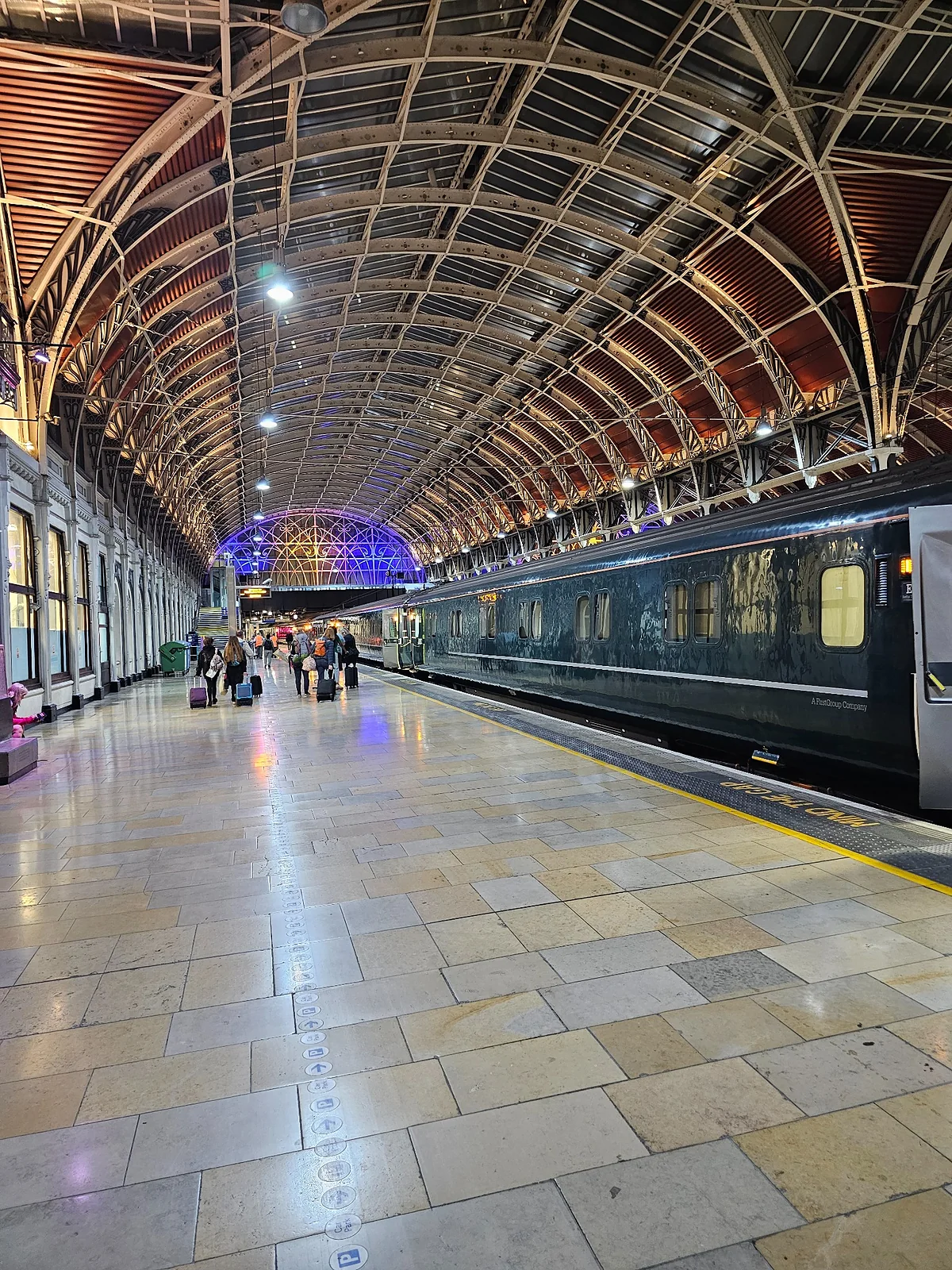GWR Night Riviera sleeper train at London Paddington before departure for Cornwall
