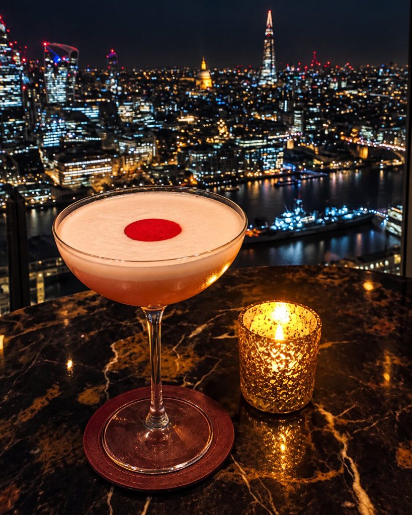Cocktail at GŎNG with London at night