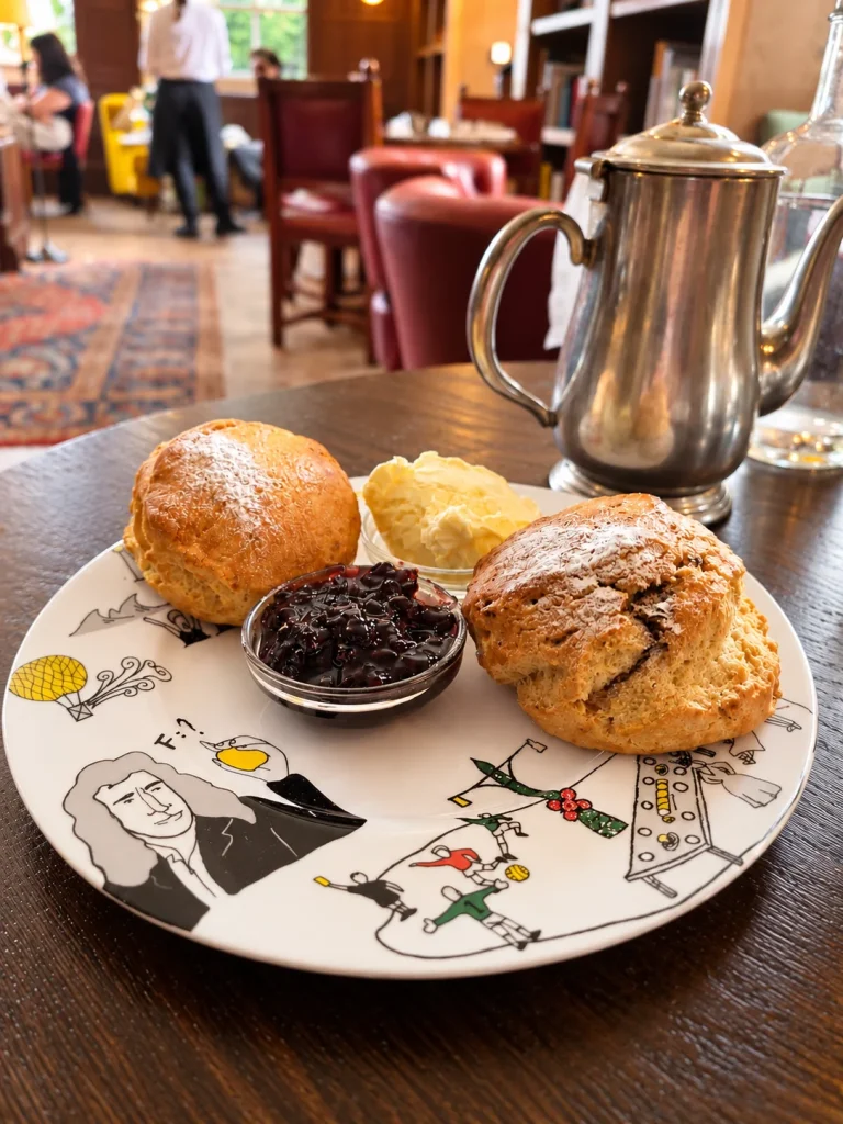 Afternoon tea service at a London hotel