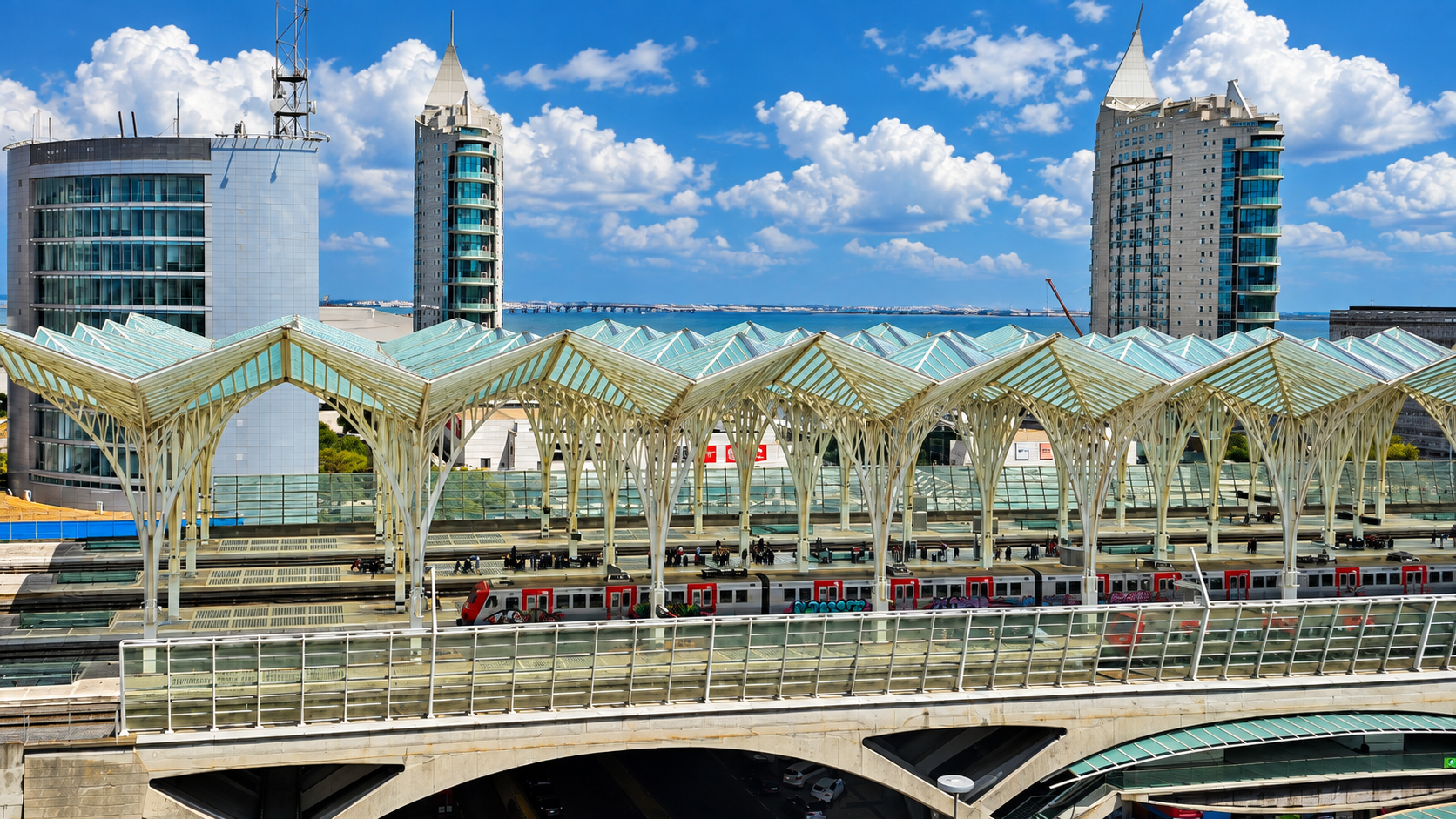 Gare do Oriente seen from Moxy Lisboa Oriente