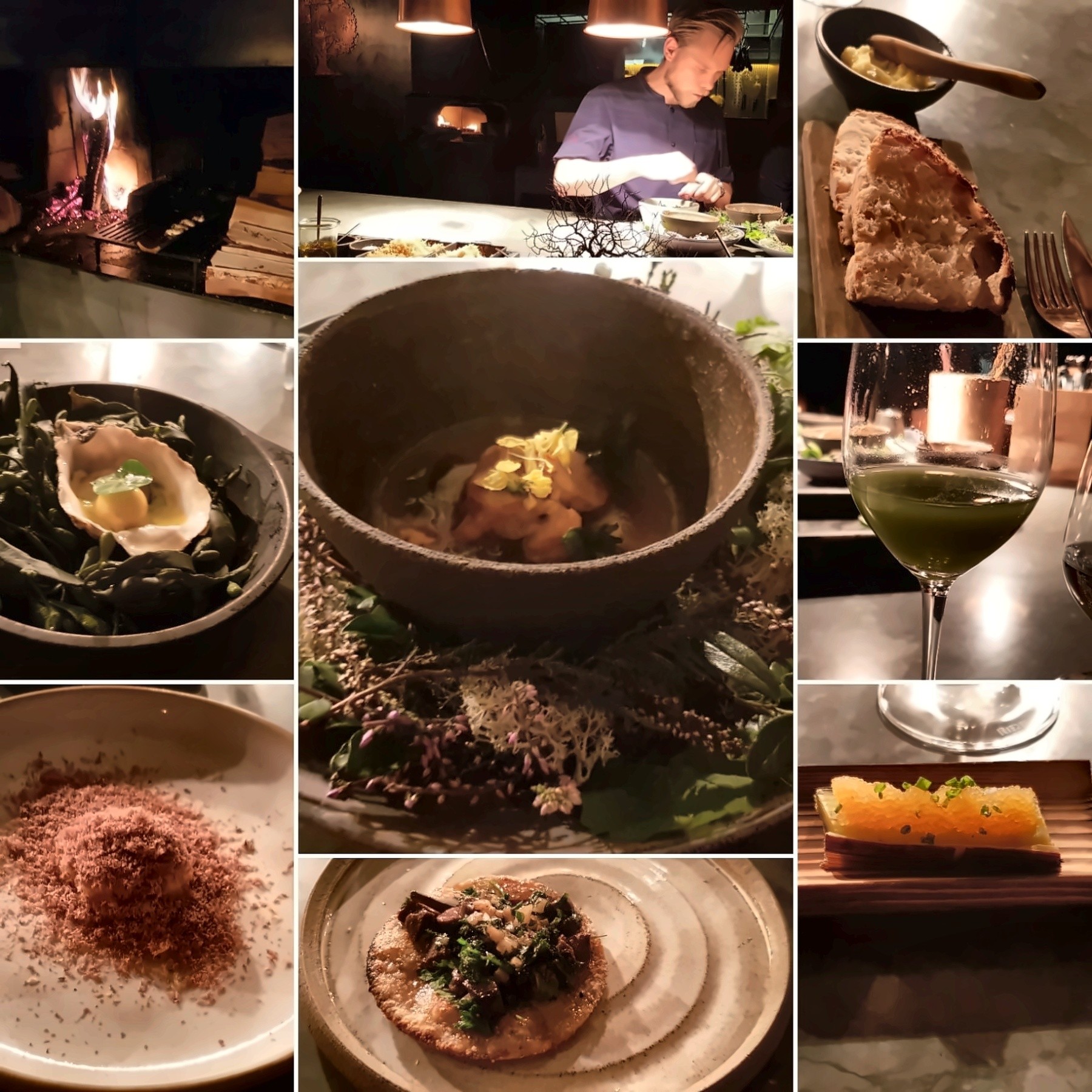 Dishes, fire and non-alcoholic pairing at Ekstedt restaurant in Stockholm