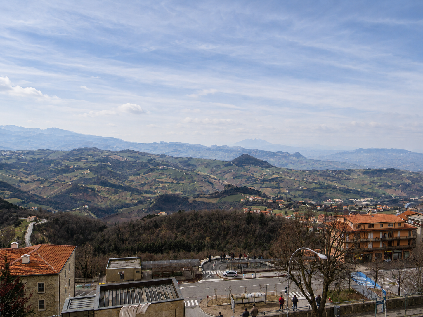 Pogled s Monte Titana kroz izmaglicu.